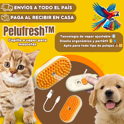 Pelufresh™ Cepillo a vapor para mascotas