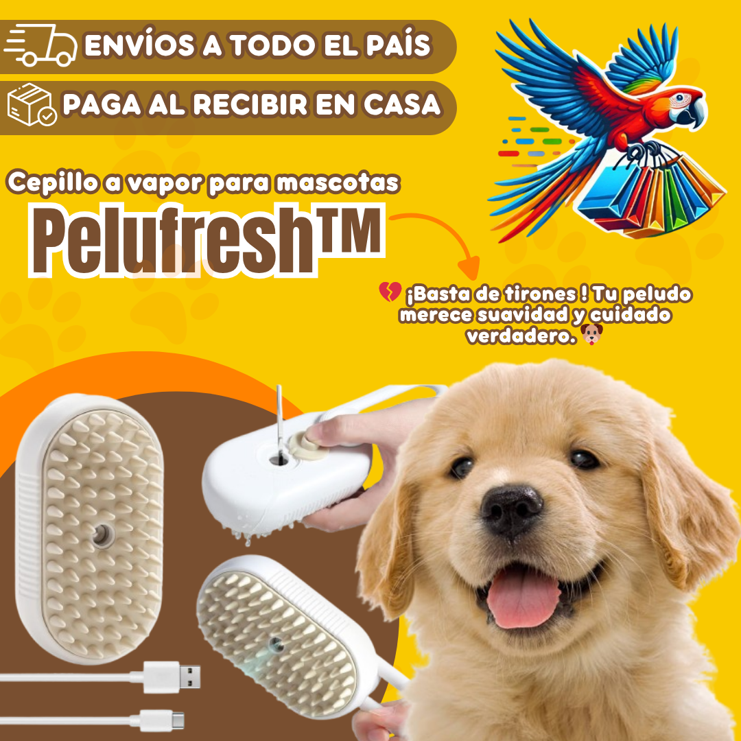 Pelufresh™ Cepillo a vapor para mascotas