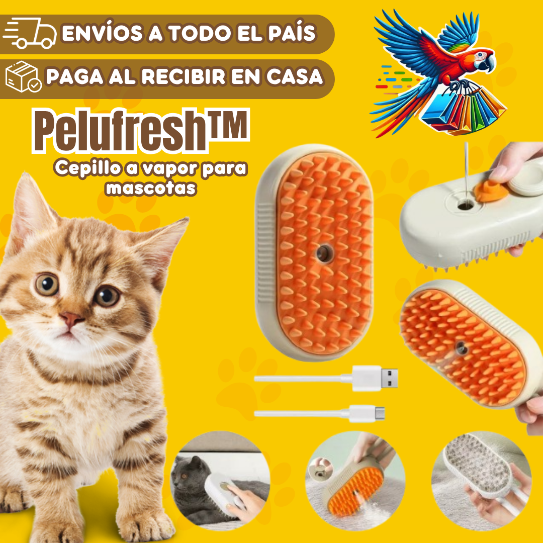 Pelufresh™ Cepillo a vapor para mascotas