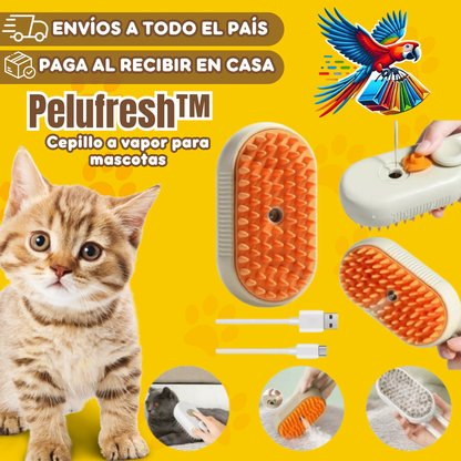 Pelufresh™ Cepillo a vapor para mascotas