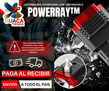 PowerRay™ Linterna Multifuncional 4 En 1 Recargable