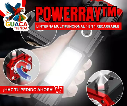 PowerRay™ Linterna Multifuncional 4 En 1 Recargable